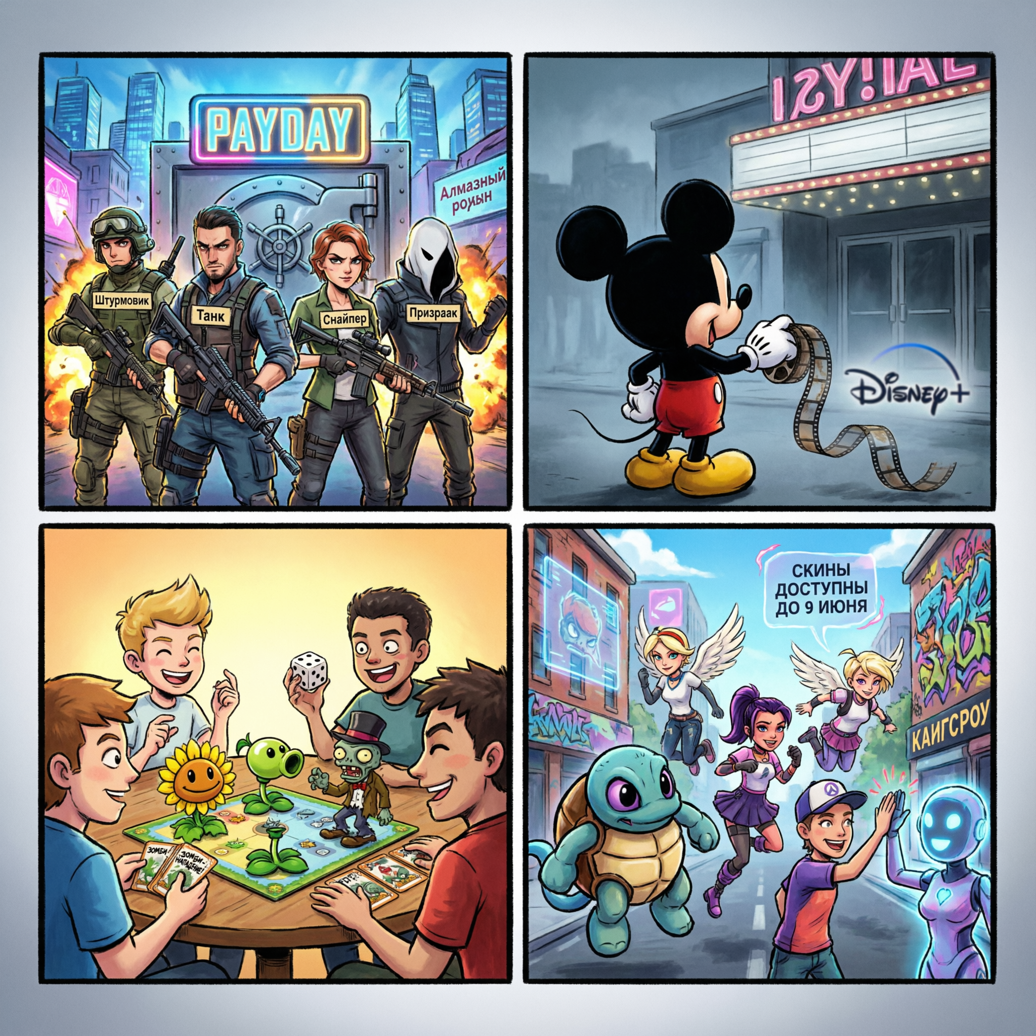 Кибердайджест за 14 мая: уход Disney из России, коллаборация PUBG и Payday и настольная игра по Plants vs. Zombies