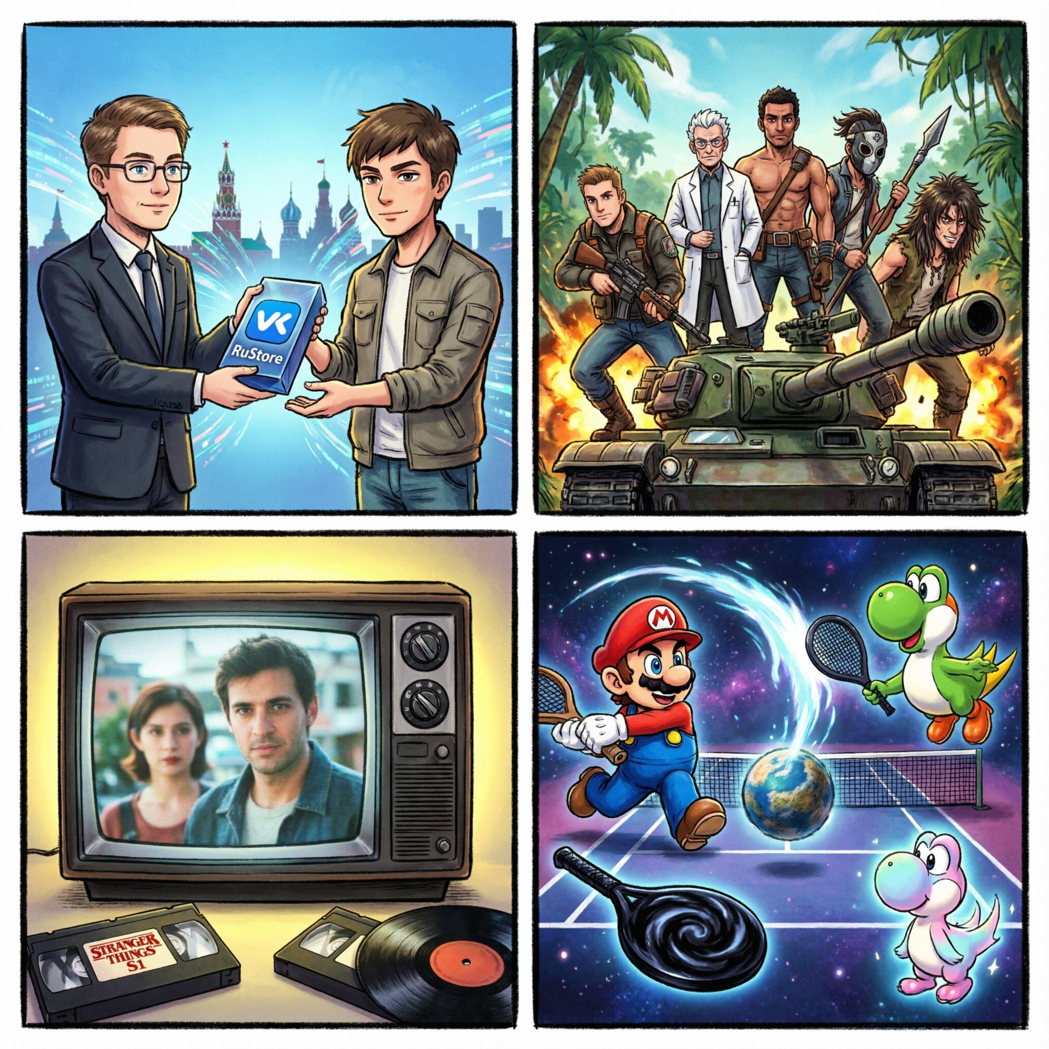 Кибердайджест за 16 июля: VK продает RuStore, коллаба World of Tanks и Far Cry, обнова Mario Tennis Fever и ОСД на кассете