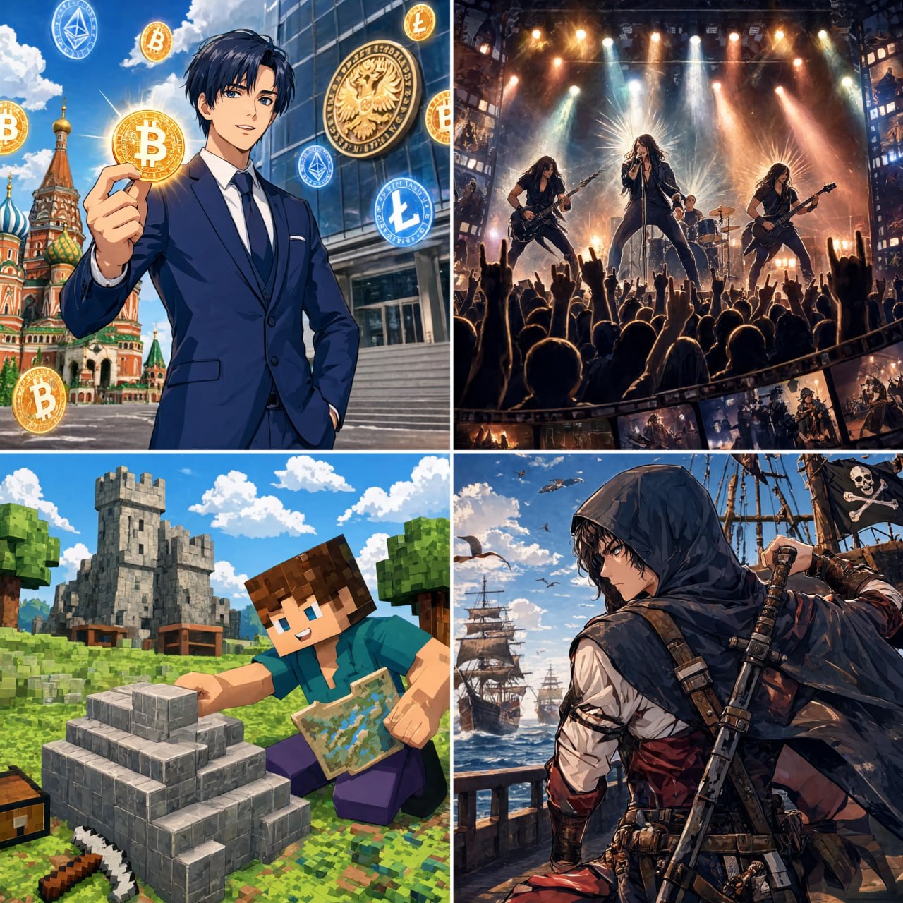 Кибердайджест за 4 августа: крипта в России, документалка про Linkin Park, обнова Assassin's Creed: Black Resynced и бетонные блоки в Minecraft